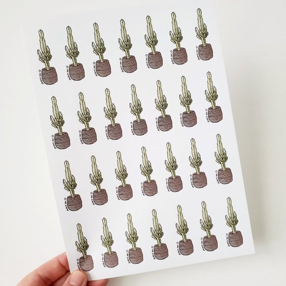 LB027 Cactus Plant Thank You Stickers [Price Firm] - Picture 3 of 8